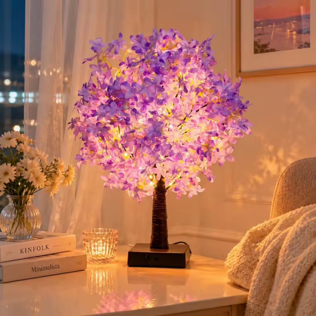 Pink Cherry Blossom Tree Lamp