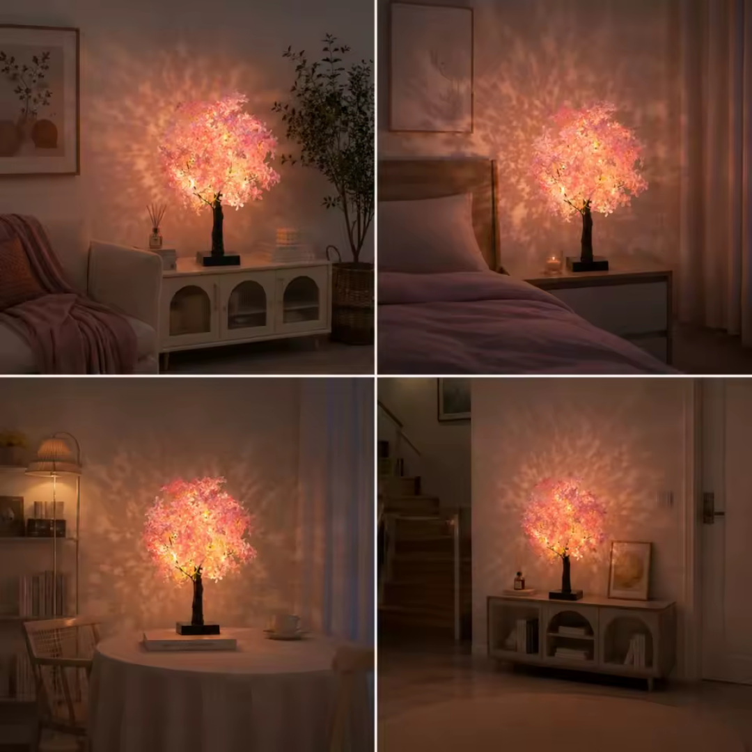 Pink Cherry Blossom Tree Lamp