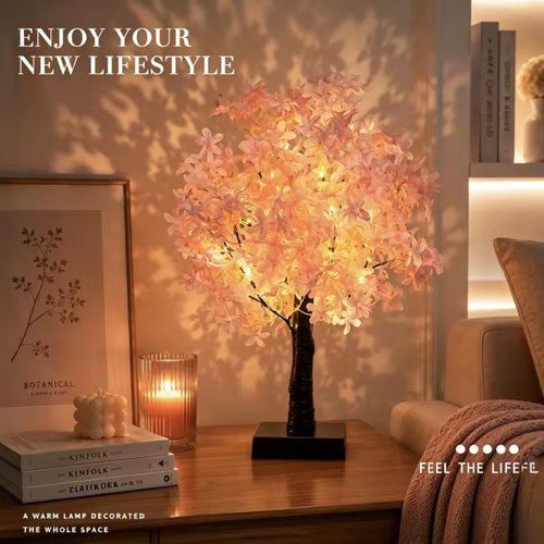 Pink Cherry Blossom Tree Lamp